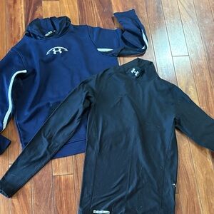 Under Armour Kids' Navy and Black Hoodies